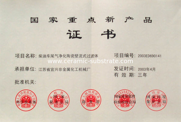 الصين Jiangsu Province Yixing Nonmetallic Chemical Machinery Factory Co.,Ltd الشهادات